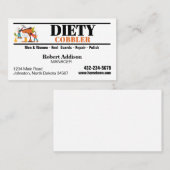 Carte de visite de réparation de chaussures pour c (Devant / Derrière)