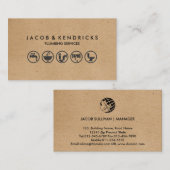 Carte de visite de réparation de la plomberie (Devant / Derrière)