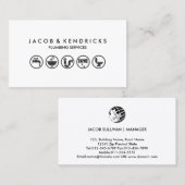 Carte de visite de réparation de la plomberie (Devant / Derrière)