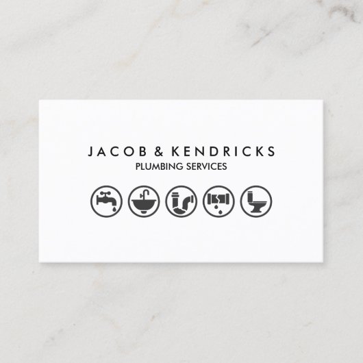 Carte de visite de réparation de la plomberie (Devant)