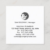 Carte de visite de réparation de la plomberie (Dos)