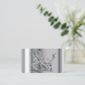 Carte de visite de réparation de motocyclette (Debout devant)