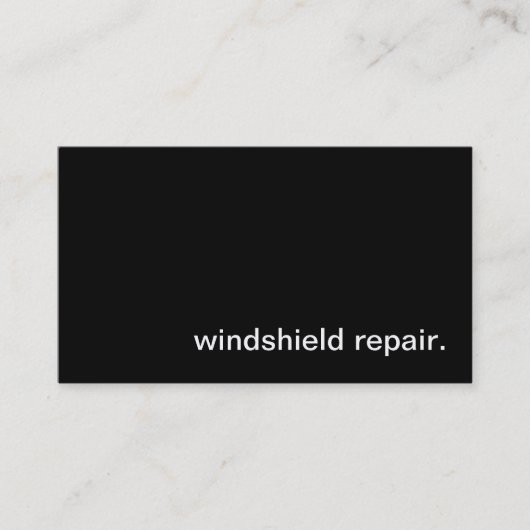 Carte de visite de réparation de pare-brise (Devant)