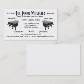 Carte de visite de réparation de piano (Devant / Derrière)