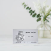 Carte de visite de réparation de voiture de (Debout devant)