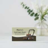 Carte de visite de réparation des petits moteurs (Debout devant)