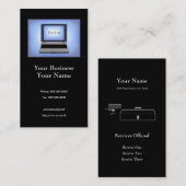 Carte de visite de réparation d'ordinateur (Devant / Derrière)