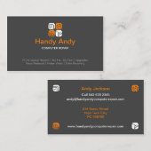 Carte de visite de réparation d'ordinateur (Devant / Derrière)