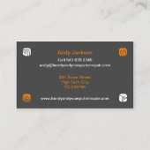 Carte de visite de réparation d'ordinateur (Dos)