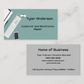 Carte de visite de réparation d'ordinateur (Devant / Derrière)