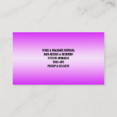 Carte de visite de réparation d'ordinateur violet (Dos)