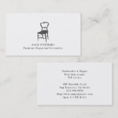 Carte de visite De Réparation Et De Restauration D (Devant / Derrière)