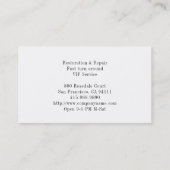 Carte de visite De Réparation Et De Restauration D (Dos)