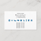 Carte de visite de réparation et de service de plo (Dos)