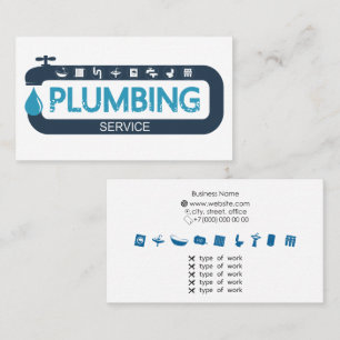 Carte de visite de réparation et de service de plo