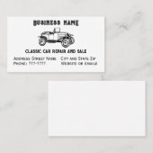 Carte de visite de réparation et de vente de voitu (Devant / Derrière)