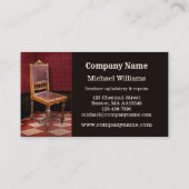 Carte de visite de réparation et d'Upholstery (Dos)