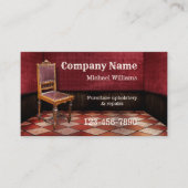 Carte de visite de réparation et d'Upholstery (Devant)