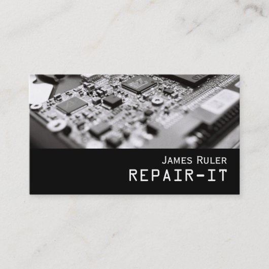 Carte de visite de réparation informatique (Devant)