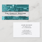 Carte de visite de réparation informatique Circuit (Devant / Derrière)