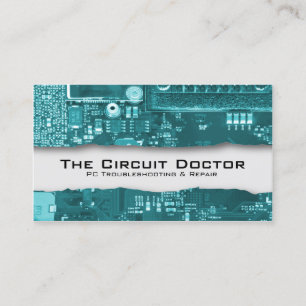 Carte de visite de réparation informatique Circuit