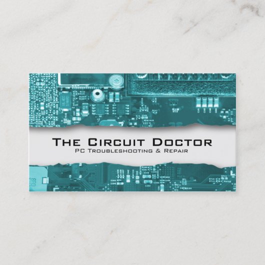 Carte de visite de réparation informatique Circuit (Devant)