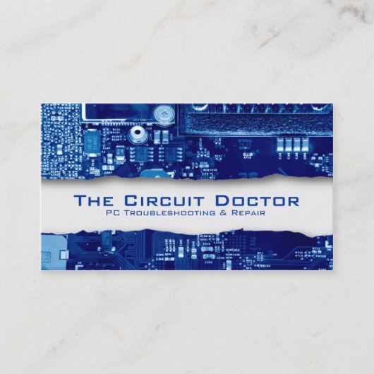 Carte de visite de réparation informatique Circuit (Devant)