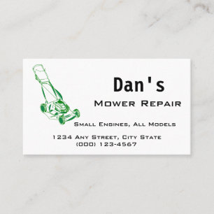 Carte de visite de réparation moteur et petit mot