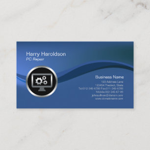 Carte de visite de réparation PC Icon Gears