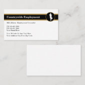 Carte de visite de ressources humaines (Devant / Derrière)