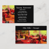 Carte de visite de restaurant (Devant / Derrière)