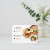 carte de visite de restaurant (Debout devant)