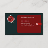 Carte de visite de restaurant asiatique moderne (Dos)