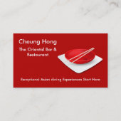 Carte de visite de restaurant asiatique moderne (Devant)