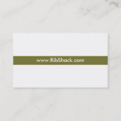 Carte de visite de restaurant barbecue (Dos)