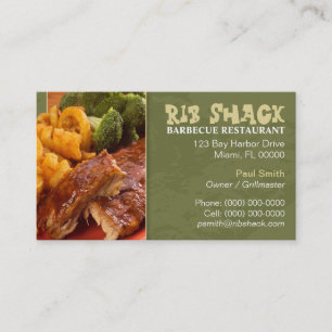 Carte de visite de restaurant barbecue