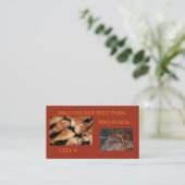 Carte de visite de restaurant BBQ (Debout devant)