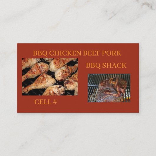 Carte de visite de restaurant BBQ (Devant)
