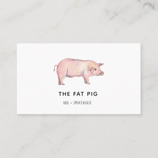 Carte de visite de restaurant BBQ (Devant)