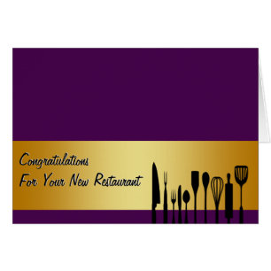 Carte de visite de restaurant de félicitations