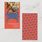 Carte de visite de restaurant de fruits de mer au (Devant / Derrière)