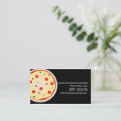 Carte de visite de restaurant de pizza italien (Debout devant)