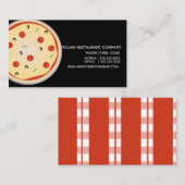 Carte de visite de restaurant de pizza italien (Devant / Derrière)