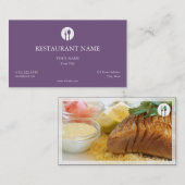 Carte de visite de restaurant élégant (Devant / Derrière)