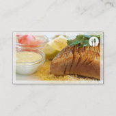 Carte de visite de restaurant élégant (Dos)