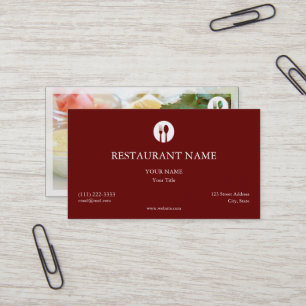 Carte de visite de restaurant élégant