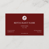 Carte de visite de restaurant élégant (Devant)