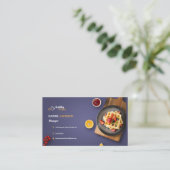 Carte de visite de restaurant, marketing de servic (Debout devant)