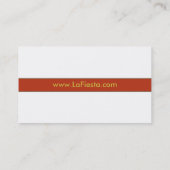 Carte de visite de restaurant mexicain (Dos)