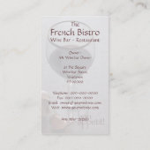 Carte de visite de restauration (Dos)